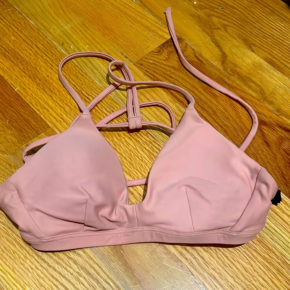 Hurley Women Junior Small Pale Pink Gently Used Tie Top